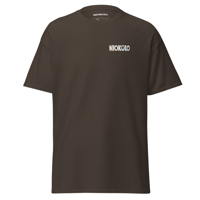 T-shirt Niokolo-Koba imprimé au dos, coloris chocolat, vu de face