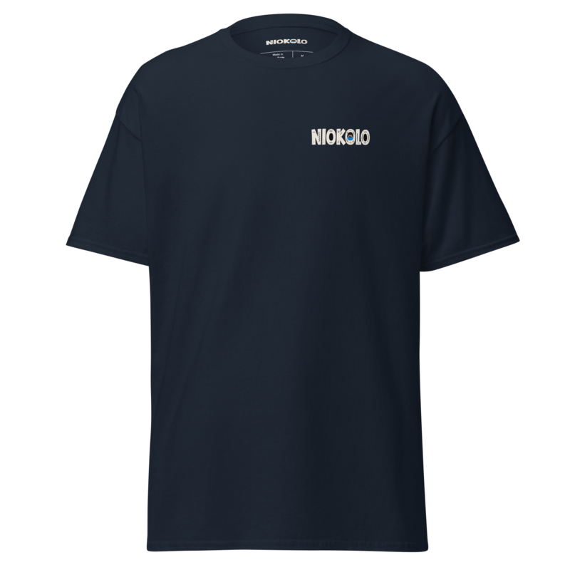 T-shirt Niokolo-Koba imprimé au dos, coloris bleu marine, vu de face