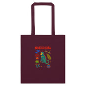 Tote Niokolo, éparpillé Niokolo-Koba imprimé sur la toile, coloris Bordeaux, vu de face