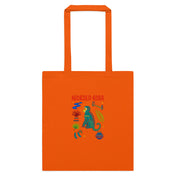 Tote Niokolo, éparpillé Niokolo-Koba imprimé sur la toile, coloris Orange, vu de face