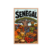 Senegal — affiche encadrée, cadre chêne