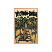 Niokolo-Koba — affiche encadrée, cadre chêne