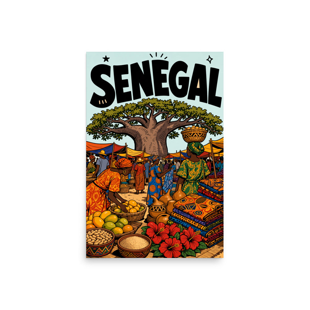 Senegal — affiche non encadrée, papier mat