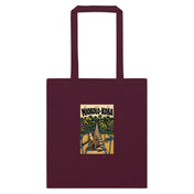 Niokolo-Koba Canvas Tote in Burgundy, front view
