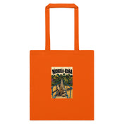 Niokolo-Koba Canvas Tote in Orange, front view