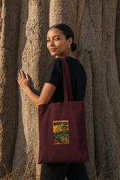 Niokolo-Koba Canvas Tote — portée, photoshoot, sur place