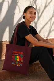 Senegal Icons Tote — portée, photoshoot, sur place