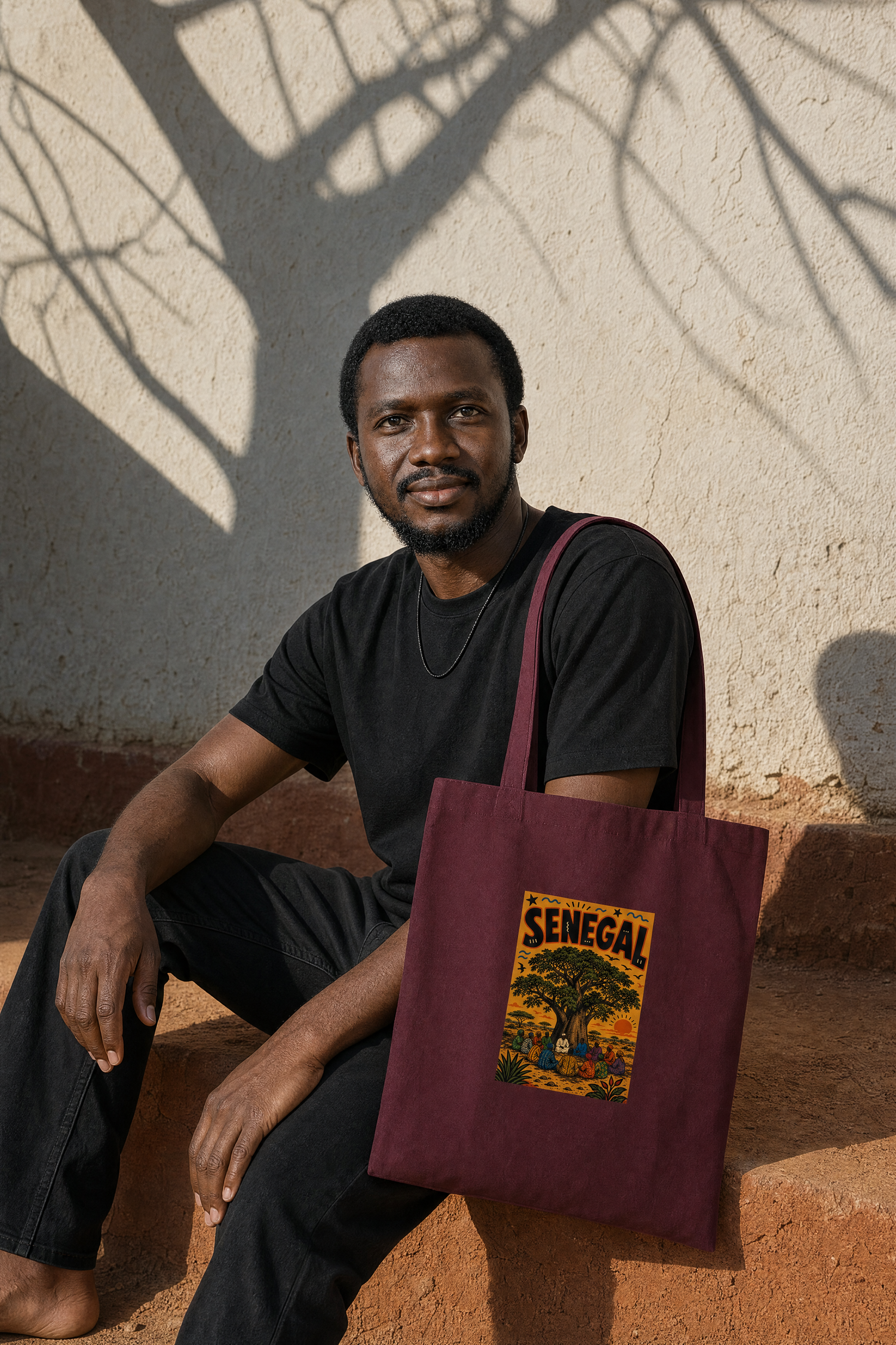 Senegal Poster Tote — portée, photoshoot, sur place