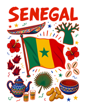 Senegal Back Print Kids Tee — le dessin, fichier d'impression