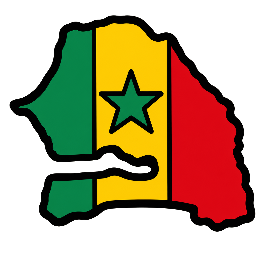 Senegal Map Badge Tee — le dessin, fichier d'impression