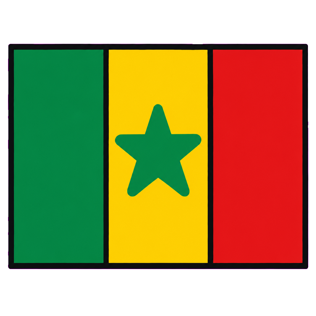 Senegal Flag Badge Sweatshirt — le dessin, fichier d'impression