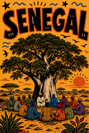 Senegal Poster Tote — le dessin, fichier d'impression