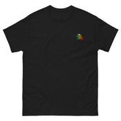 Tee Niokolo, écusson carte du Sénégal brodé au cœur, coloris Noir, vu de face