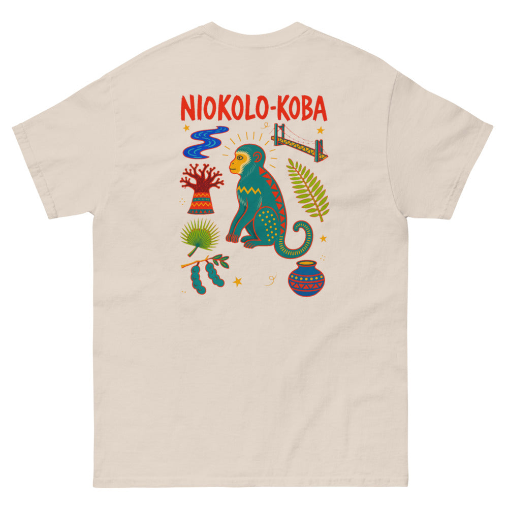 Niokolo-Koba Back Print Tee in Natural, back view