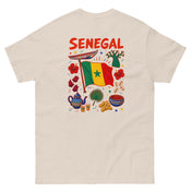 Tee Niokolo, éparpillé Sénégal imprimé dans le dos, coloris Sable, vu de dos