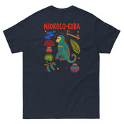 Tee Niokolo, éparpillé Niokolo-Koba imprimé dans le dos, coloris Marine, vu de dos