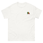 Tee Niokolo, écusson carte du Sénégal brodé au cœur, coloris Blanc, vu de face