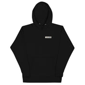 Hoodie Niokolo, logo Niokolo imprimé au cœur, coloris Noir, vu de face