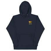 Hoodie Niokolo, patch Niokolo-Koba imprimé au cœur, coloris Bleu marine, vu de face