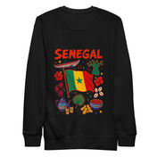 Sweat Niokolo, éparpillé Sénégal imprimé dans le dos, coloris Noir, vu de dos