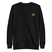Sweat Niokolo, écusson drapeau du Sénégal brodé au cœur, coloris Noir, vu de face