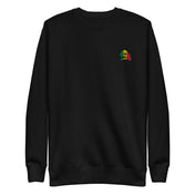Sweat Niokolo, écusson carte du Sénégal brodé au cœur, coloris Noir, vu de face