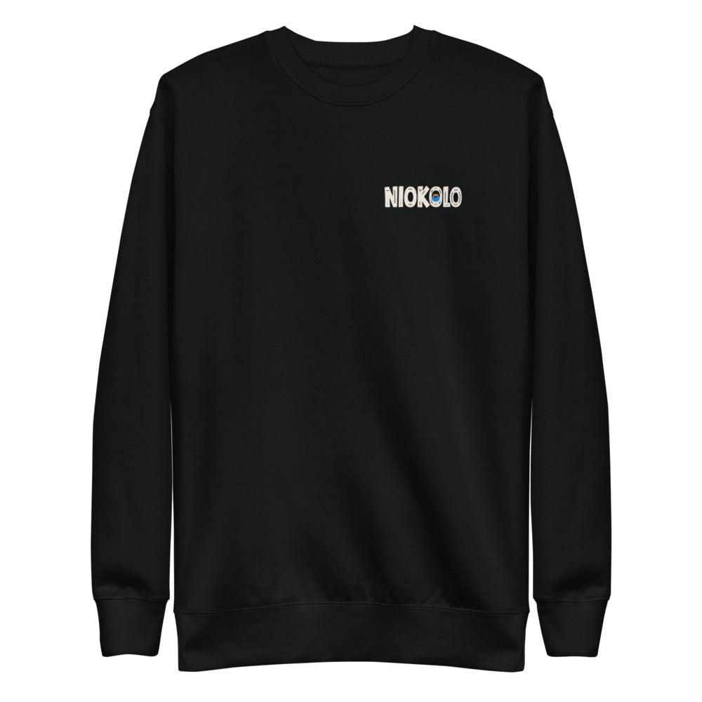 Sweat Niokolo, éparpillé Niokolo-Koba imprimé dans le dos, coloris Noir, vu de face