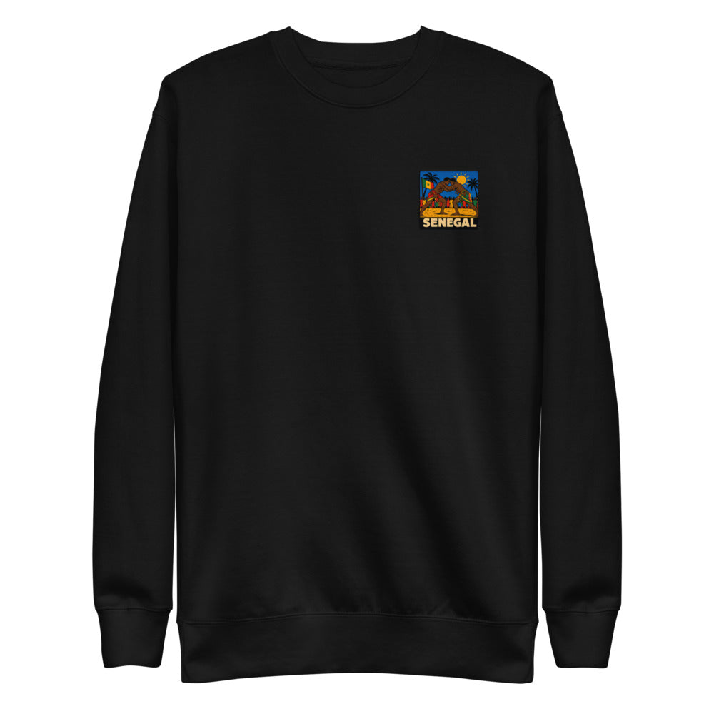 Senegal Patch Sweatshirt in Black, front view