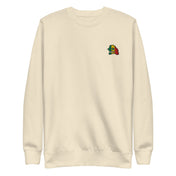 Sweat Niokolo, écusson carte du Sénégal brodé au cœur, coloris Sable, vu de face
