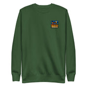 Sweat Niokolo, patch Sénégal imprimé au cœur, coloris Vert forêt, vu de face