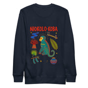 Sweat Niokolo, éparpillé Niokolo-Koba imprimé dans le dos, coloris Bleu marine, vu de dos