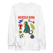 Sweat Niokolo, éparpillé Niokolo-Koba imprimé dans le dos, coloris Blanc, vu de dos