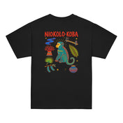 Tee enfant Niokolo, éparpillé Niokolo-Koba imprimé dans le dos, coloris Noir, vu de dos