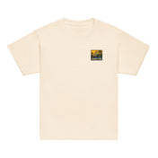 Tee enfant Niokolo, patch Niokolo-Koba imprimé au cœur, coloris Sable, vu de face