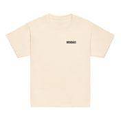 Tee enfant Niokolo, logo Niokolo imprimé au cœur, coloris Sable, vu de face
