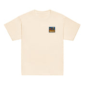 Tee enfant Niokolo, patch Sénégal imprimé au cœur, coloris Sable, vu de face