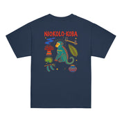 Tee enfant Niokolo, éparpillé Niokolo-Koba imprimé dans le dos, coloris Marine, vu de dos