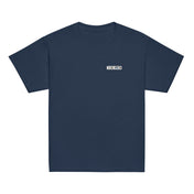 Tee enfant Niokolo, logo Niokolo imprimé au cœur, coloris Marine, vu de face