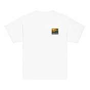 Tee enfant Niokolo, patch Niokolo-Koba imprimé au cœur, coloris Blanc, vu de face