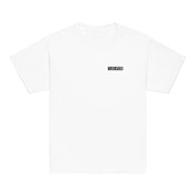 Tee enfant Niokolo, logo Niokolo imprimé au cœur, coloris Blanc, vu de face